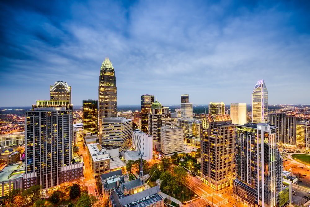 Charlotte, North Carolina, USA Skyline.